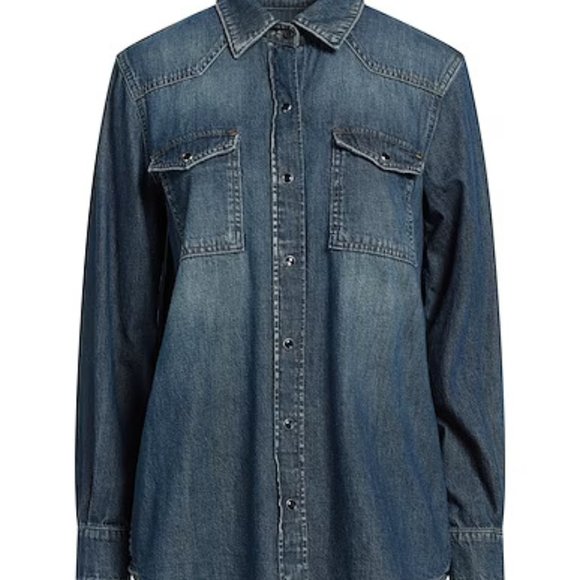 7 For All Mankind Western denim shirt button up - Unisex - BLACK - Picture 2 of 4